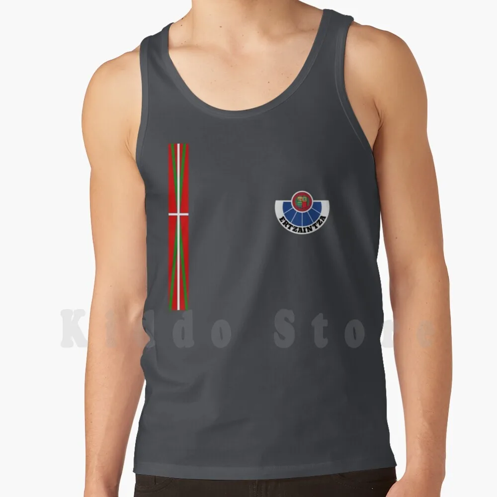 

Ikurri  A And Coat Of Arms Of The Ertzaintza Tank Tops Vest Sleeveless Basque National Police Security Civil Guard