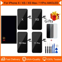 aaa oled pantalla for iphone x xs max lcd display touch screen digitizer assembly replacement no dead pixel tested true tone