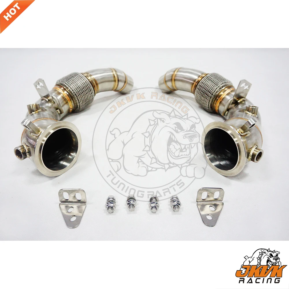 JKVK RACING 3 5 '' 2 75'' SS304 производительность выхлопной трубы без косточек для F10 M5