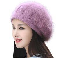 fibonacci winter hat 2020 ladies berets wool cashmere beanie women brand casual bonnet high quality female vintage knitted cap