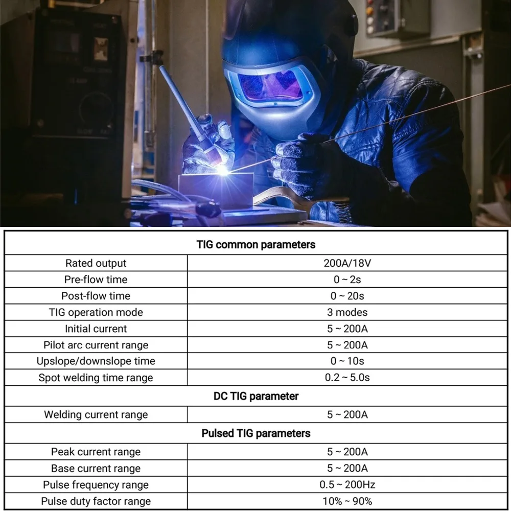 HZXVOGEN Tig сварочный аппарат TIG200 импульсный Tig Arc 2 в 1 Профессиональный 2T 4T Tig аргоновый газовый сварочный Tig сварочный аппарат 110V 220V мощность