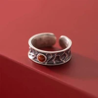 925 sterling silver agate ring vintage punk charm boho minimalism birthday gift haut femme anillos rings for women jewelry