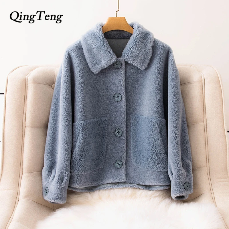 30 шерстяное зимнее пальто из искусственного меха женское китайское осеннее 2019