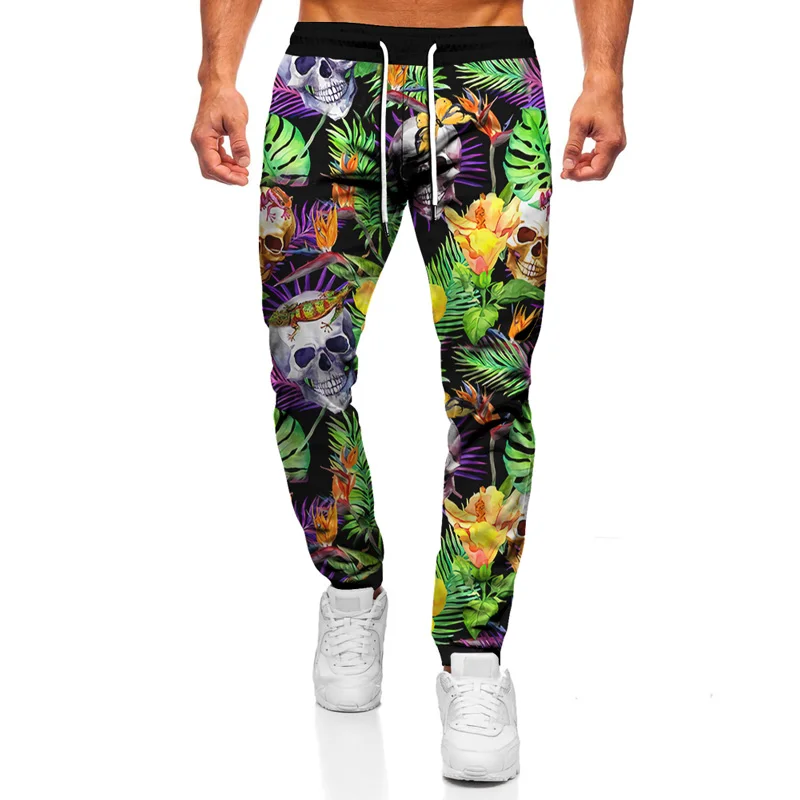 

Spring and Autumn New Personality Skull 3D Printing Men's Pants Oversized Sweatpants Hip Hop Streetwear Rock and Roll Goth Punk