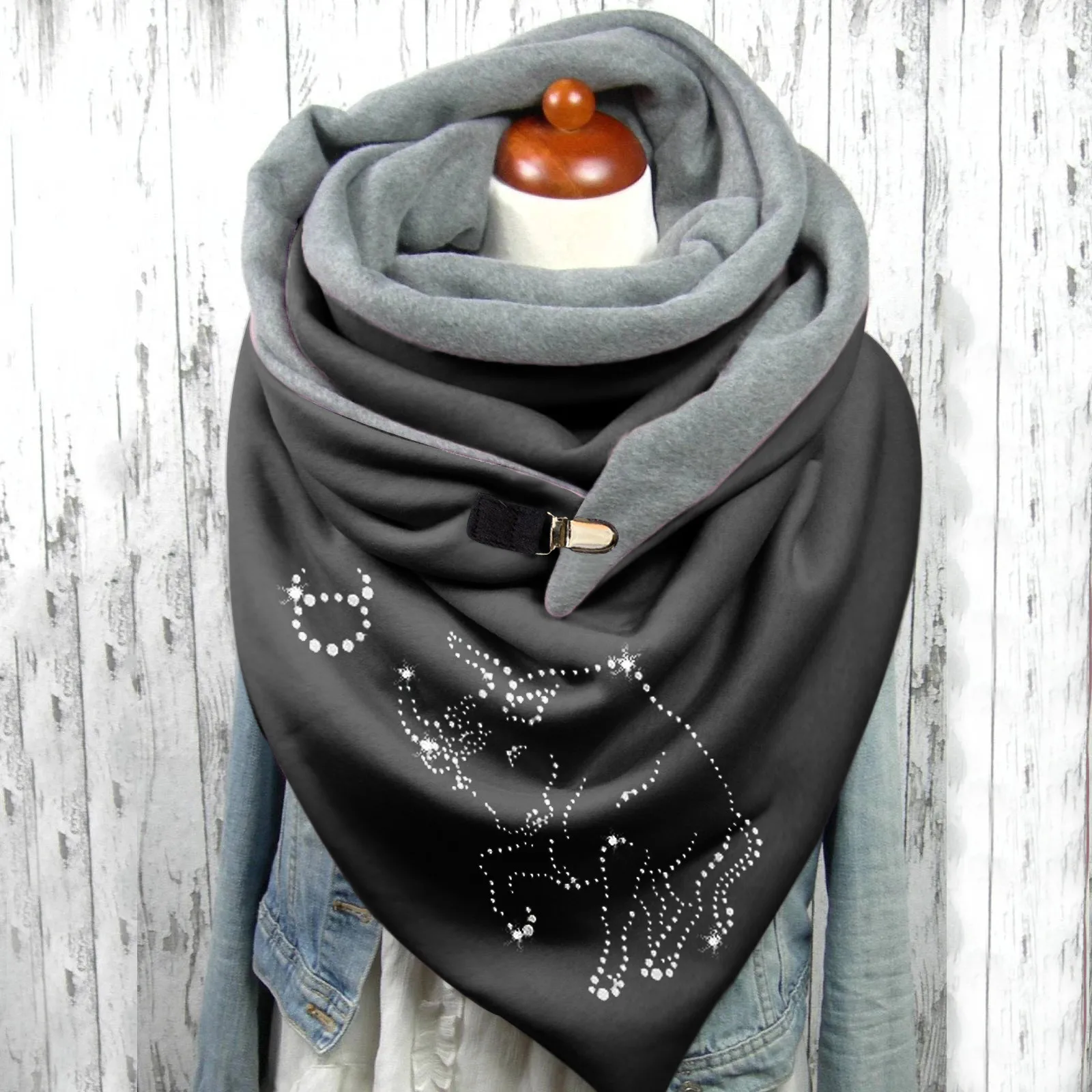 Модный женский шарф стразы женские зимние шарфы теплые обогреватели для шеи шаль