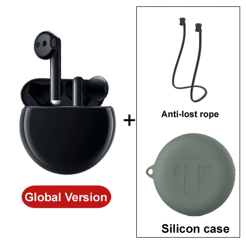 Беспроводные наушники huawei Freebuds 3 TWS, Bluetooth наушники с активным шумоподавлением, Bluetooth 5,1, управление нажатием, 20 часов работы - Цвет: Black add case rope