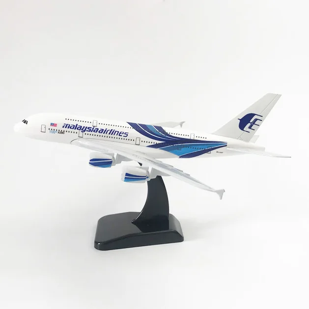 

20/16cm Malaysia airway A350 A380 Passenger Airbus Diecast alloy aircraft kids Children birthday gifts toys plane display model