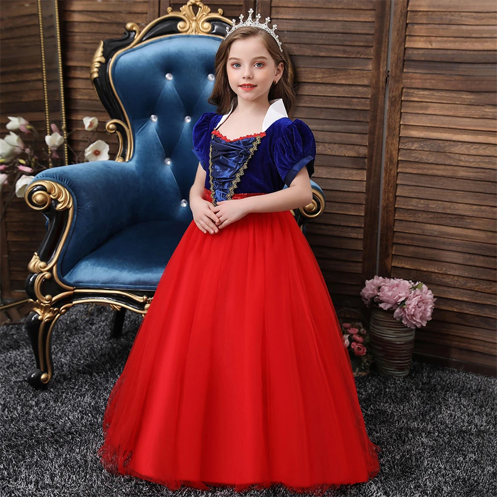 2021 детская Платье для косплея ленты волос в стиле белоснежной принцессы девочки