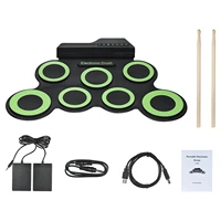 electronic drum pad with drum sticks roll up silicone electric drum set kit portable for children and adult music beginner