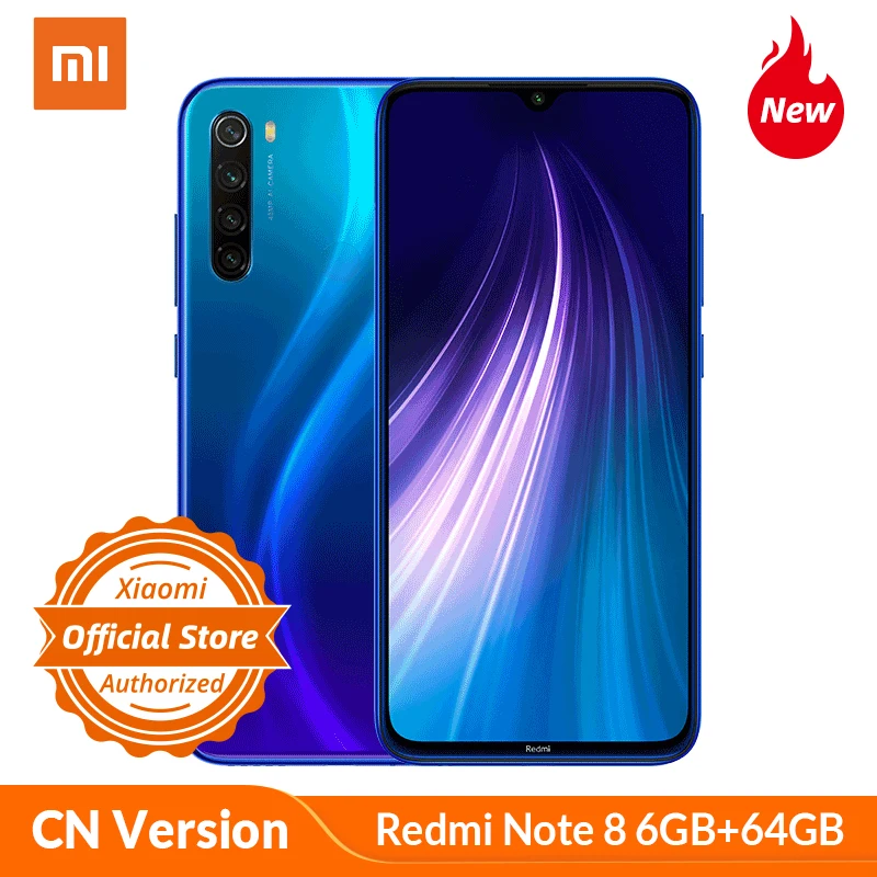 CN version Xiaomi Redmi Note 8 6GB 64GB Smartphone 48MP Quad Rear Camera Snapdragon 665 Mobile Phone 4000mAH 6.3'' FHD Screen |