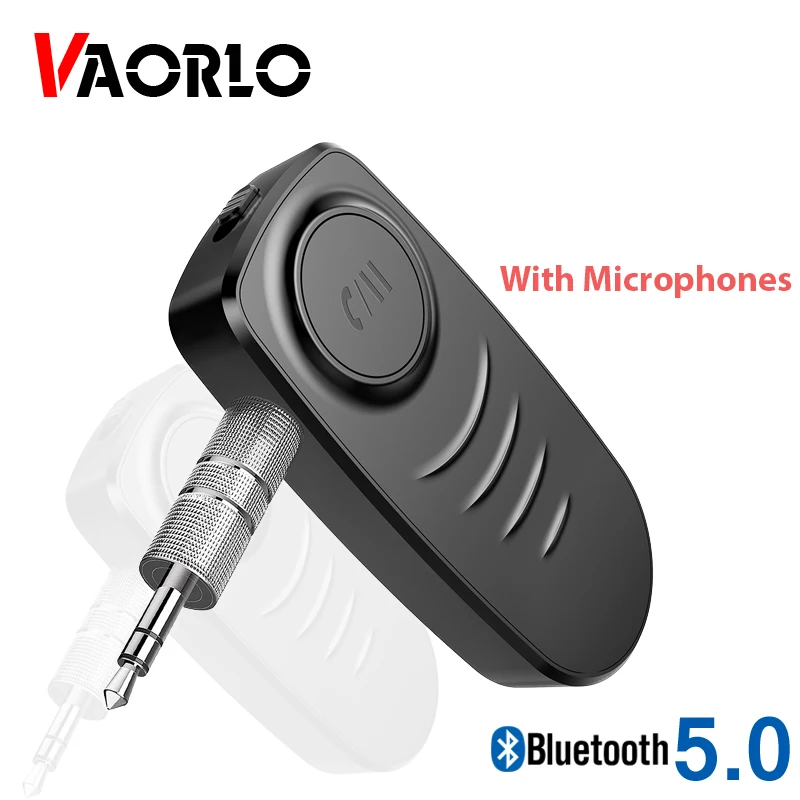 Беспроводной адаптер VAORLO ресивер Bluetooth 5 0 с разъемом AUX 3 мм для автомобильного