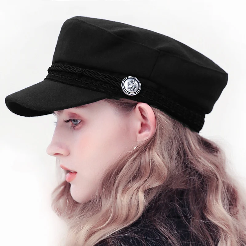 

2020 Trend Winter Hats For Women French Style Wool Baker's Boy Hat New Cool Women Baseball Cap Black Visor Hat Gorras Casquette
