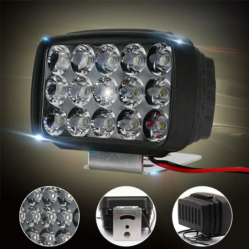 DERI Motorcycle Headlight Spotlight Bulb LED 8/12/15/16LED spot Light Fog Driving Lamp For ATV UTV Scooter Lighting |