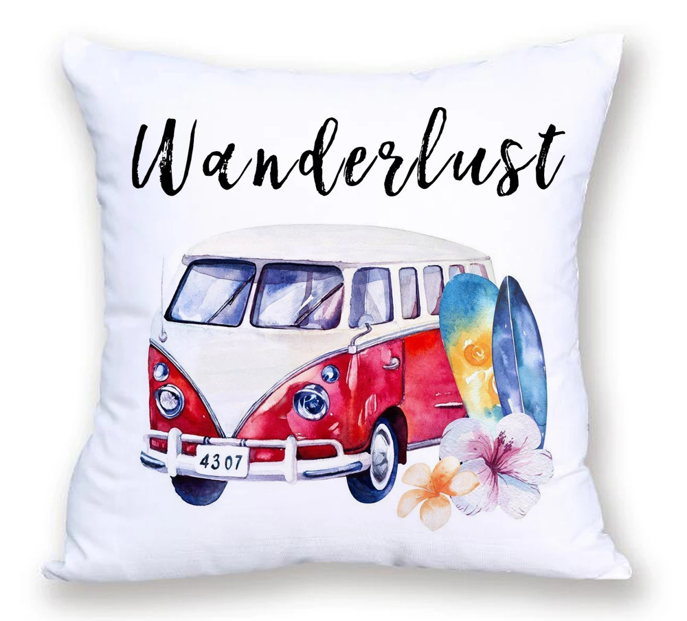 Ручной картина с изображением автобуса автомобиля Путешествия исследовать