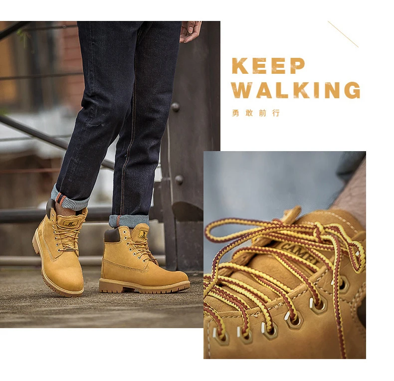 CAMEL Men Women Hiking Shoes Climbing Trekking Boots Outdoor Shoes Anti-slip Tactical Boots Waterproof Warm High-top Shoes