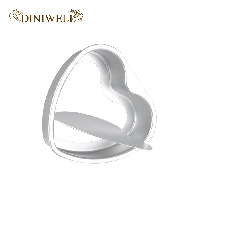 Алюминиевая форма в форме сердца для торта DIY Форма выпечки инструмент со съемным