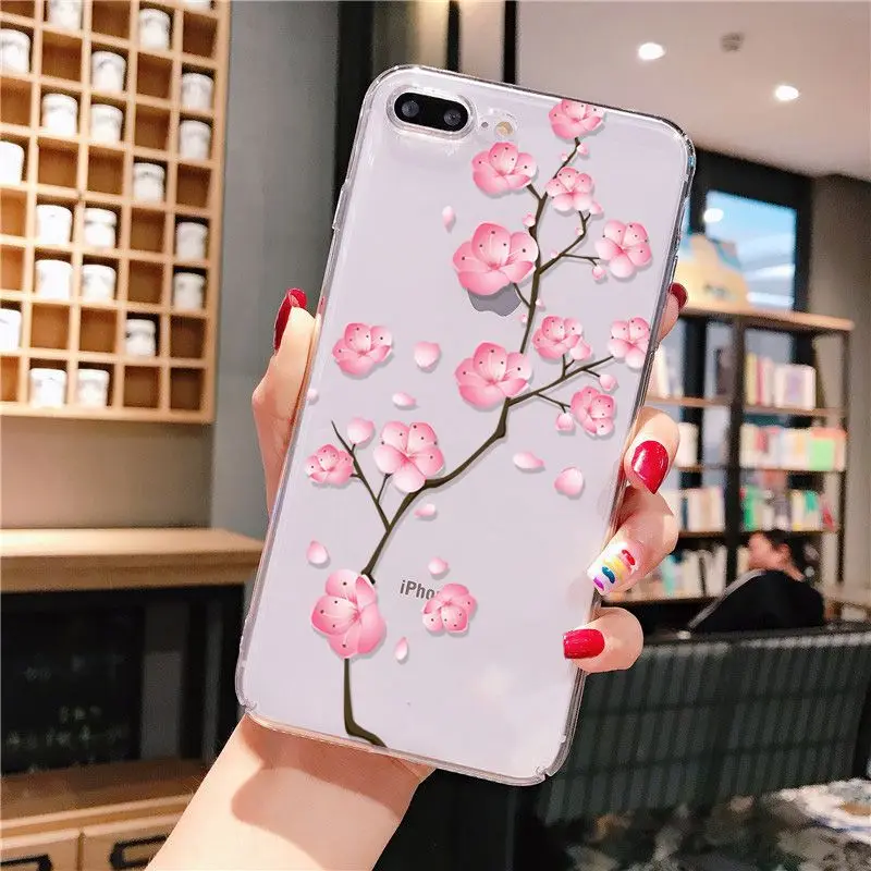 Yinuoda Cherry Blossom Tree Coque чехол для телефона iPhone 8 7 6 6S Plus X XS MAX 5 5S SE XR 11 pro max|Чехлы-накладки|