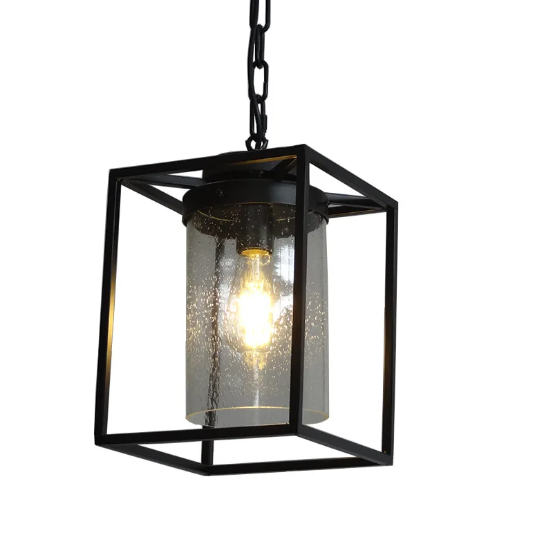 Винтажный индивидуальный подвесной светильник рожковый уличный для бара