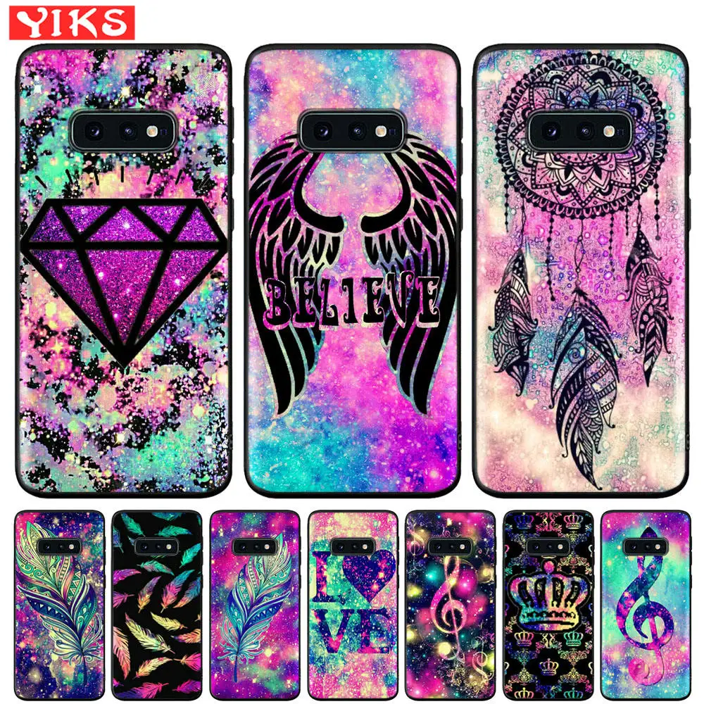 Корона колокольчиков печати чехол для телефона Samsung Galaxy Note 10 плюс 8 9 S7 Edge S8 S9 S10 S10e 5G