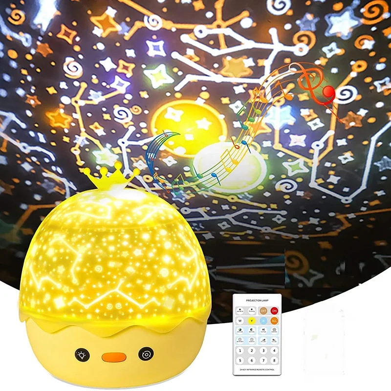 

Night Light Projector for Kids Bedroom Cute Star Projector Remote Control LED Ceiling Projector Birthday with Musics