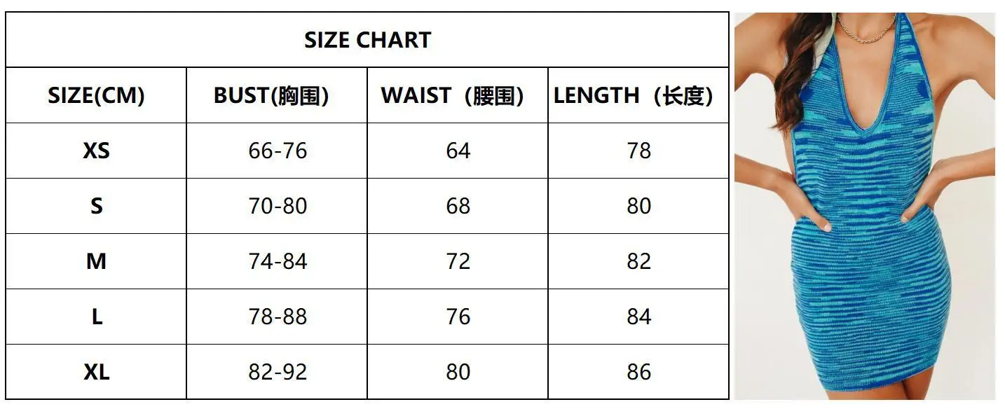 

Mandylandy Sexy Sheath Women Dress Backless Deep V Contrast Color Sweater Knitted Dresses Summer Ladie Club Wear Mini Dress