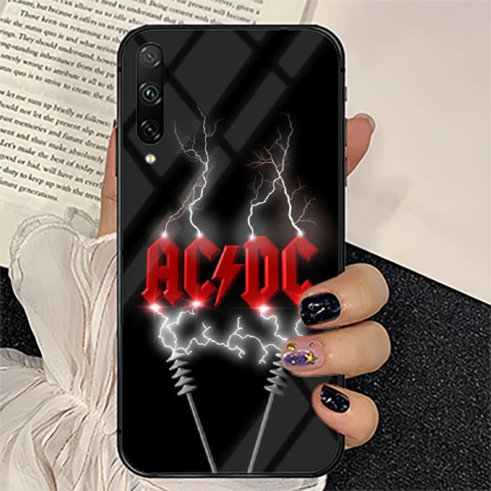 

Music-F-Band-S-ACDC AC-C-DC Phone Tempered Glass Case Cover For huawei honor 7 8 9 10 20 A X S lite i pro Silicone Waterproof