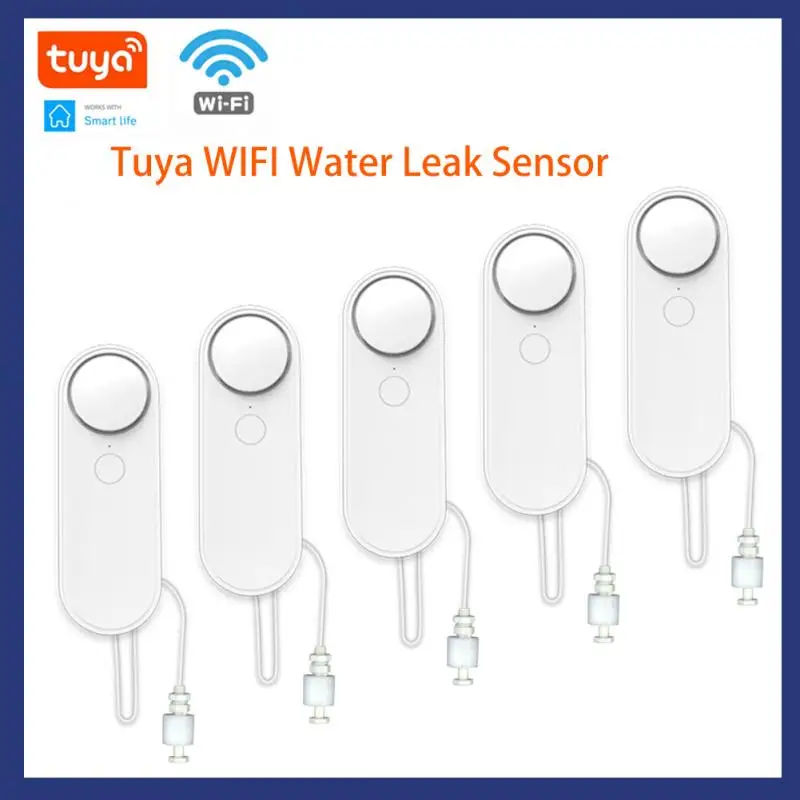 

Умный датчик утечки воды Tuya Smart Life, Wi-Fi детектор перелива, охранная сигнализация для дома