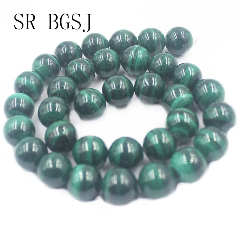 

Free Shipping 4 6 8 10 12 mm AA Grade Malachite Gemstone Natural Round Stone Loose DIY Beads Strand 15"