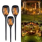 12 светодиодов, 33 светодиода, солнечный фонарик с пламенем, мерцающий водонепроницаемый садовый декор, Ландшафтная лампа для газона, светильник для дорожек, уличсветильник фонарь