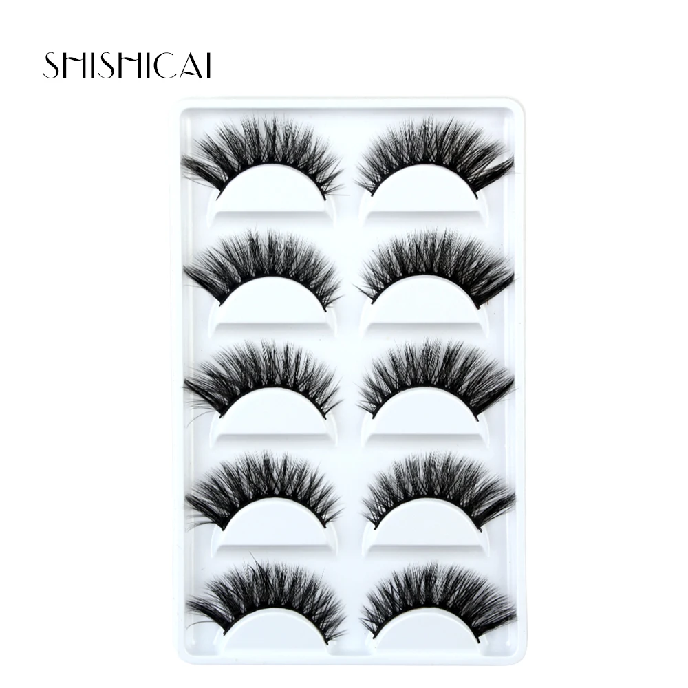 5 пар 3D норковые накладные ресницы натуральные длинные для глаз подвязка макияжа