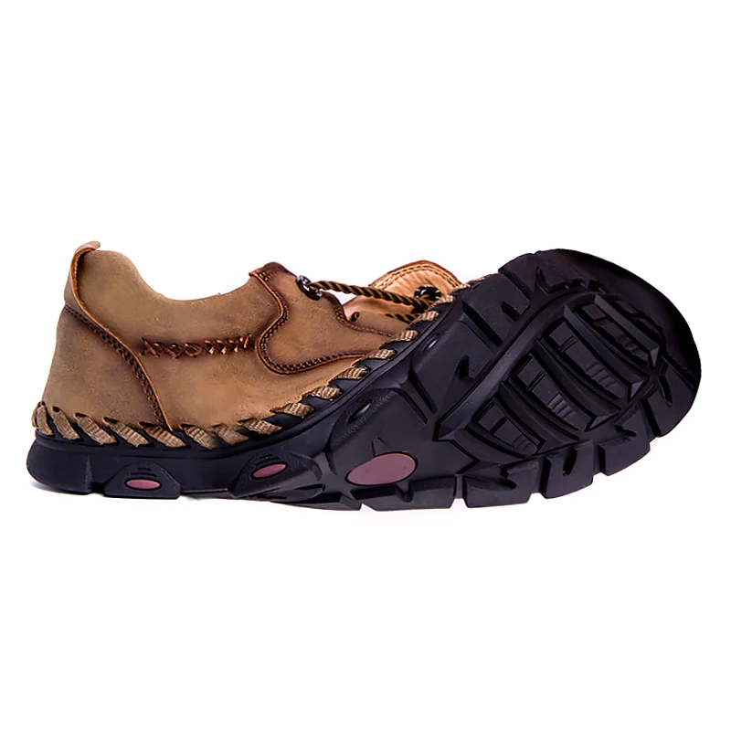 Мужская повседневная обувь на плоской подошве в винтажном стиле Кожаные Мягкие