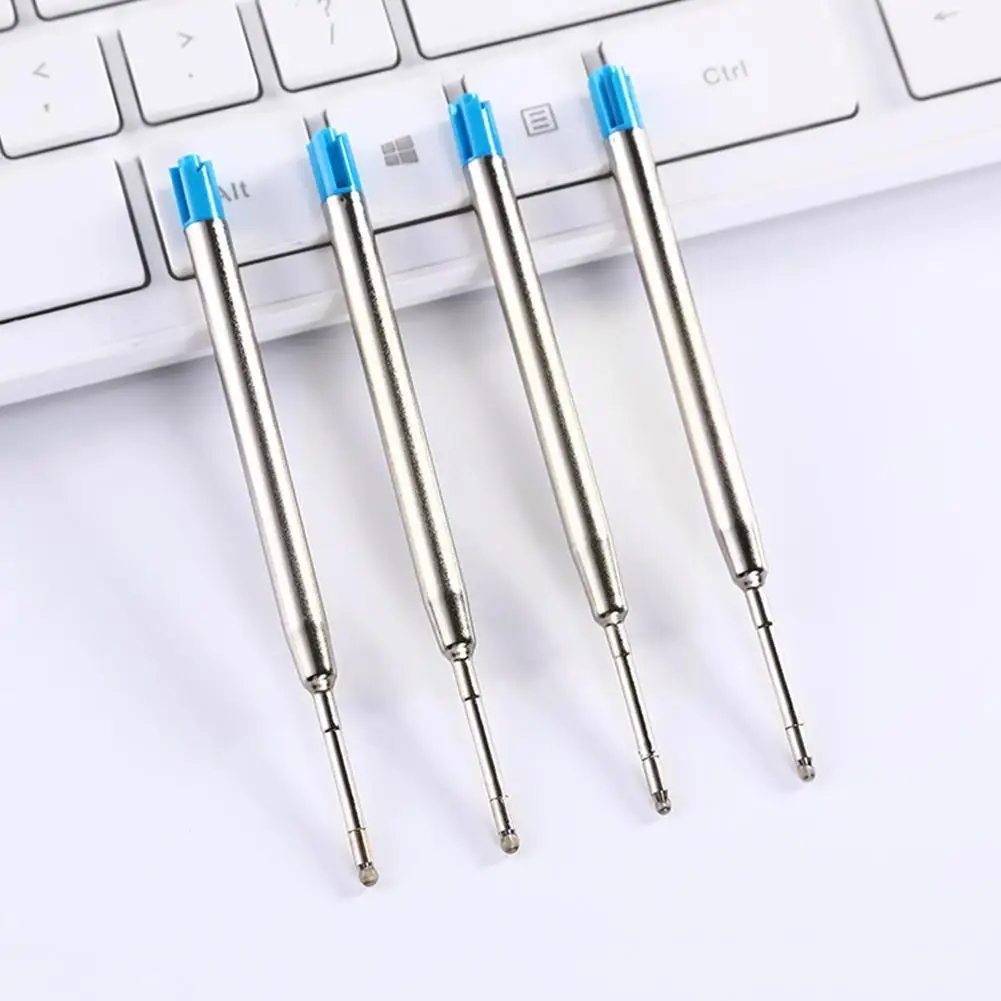 

5 Pcs Metal Ballpoint Pen Refills Blue Black Ink Medium Ball Supplies Refill For School Pens Ballpoint Pen