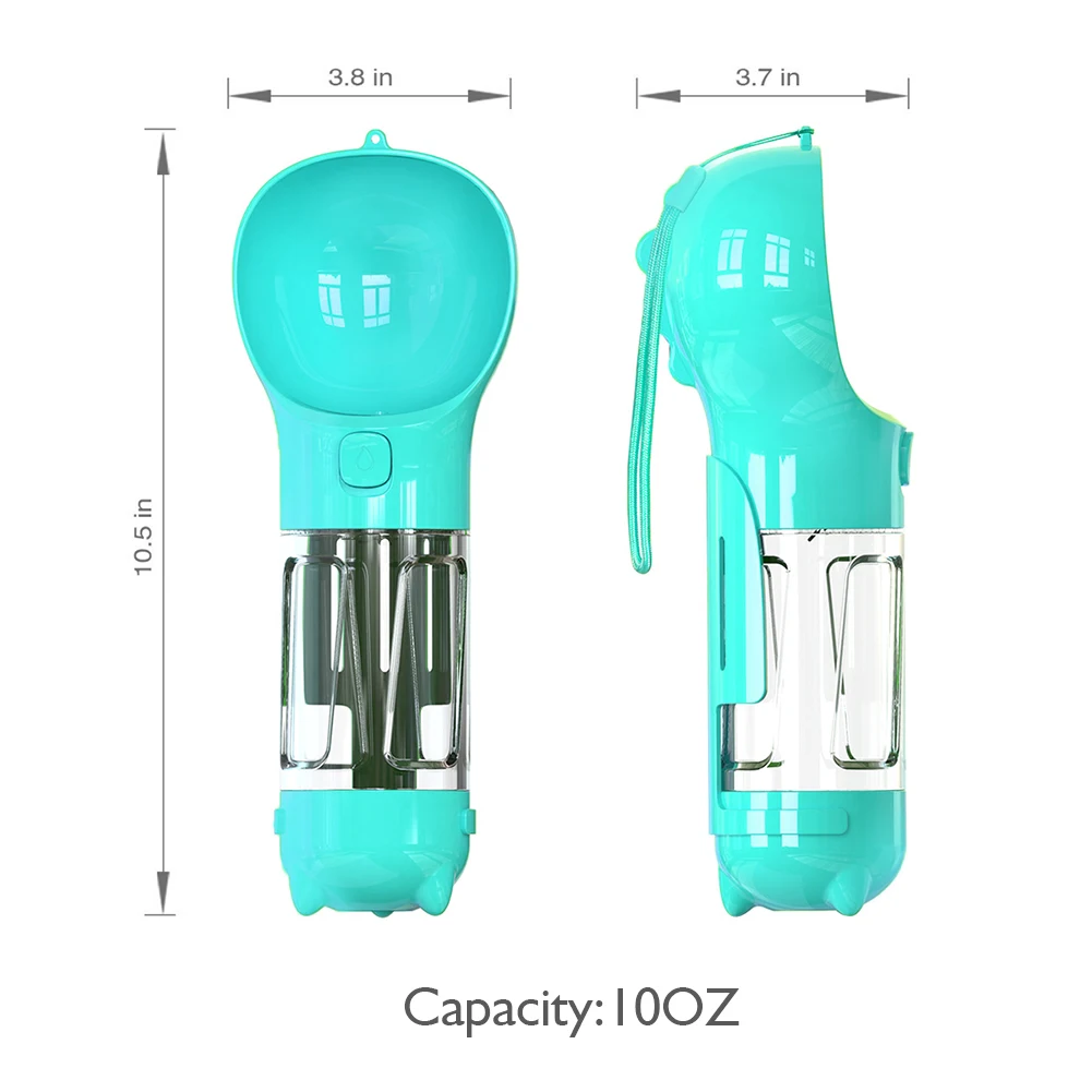 Портативная бутылка для воды домашних животных дорожный дозатор собак 2 в 1