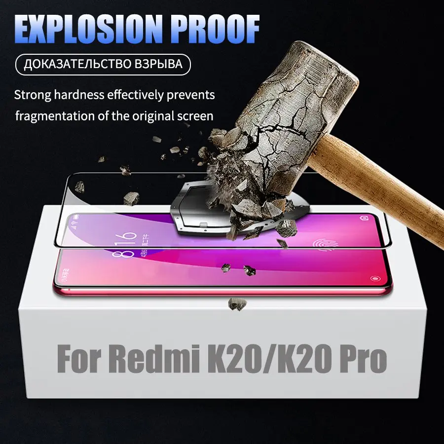 6D полное клеевое Покрытие Закаленное стекло для XiaoMi Mi 9T Pro Redmi K20 защита экрана
