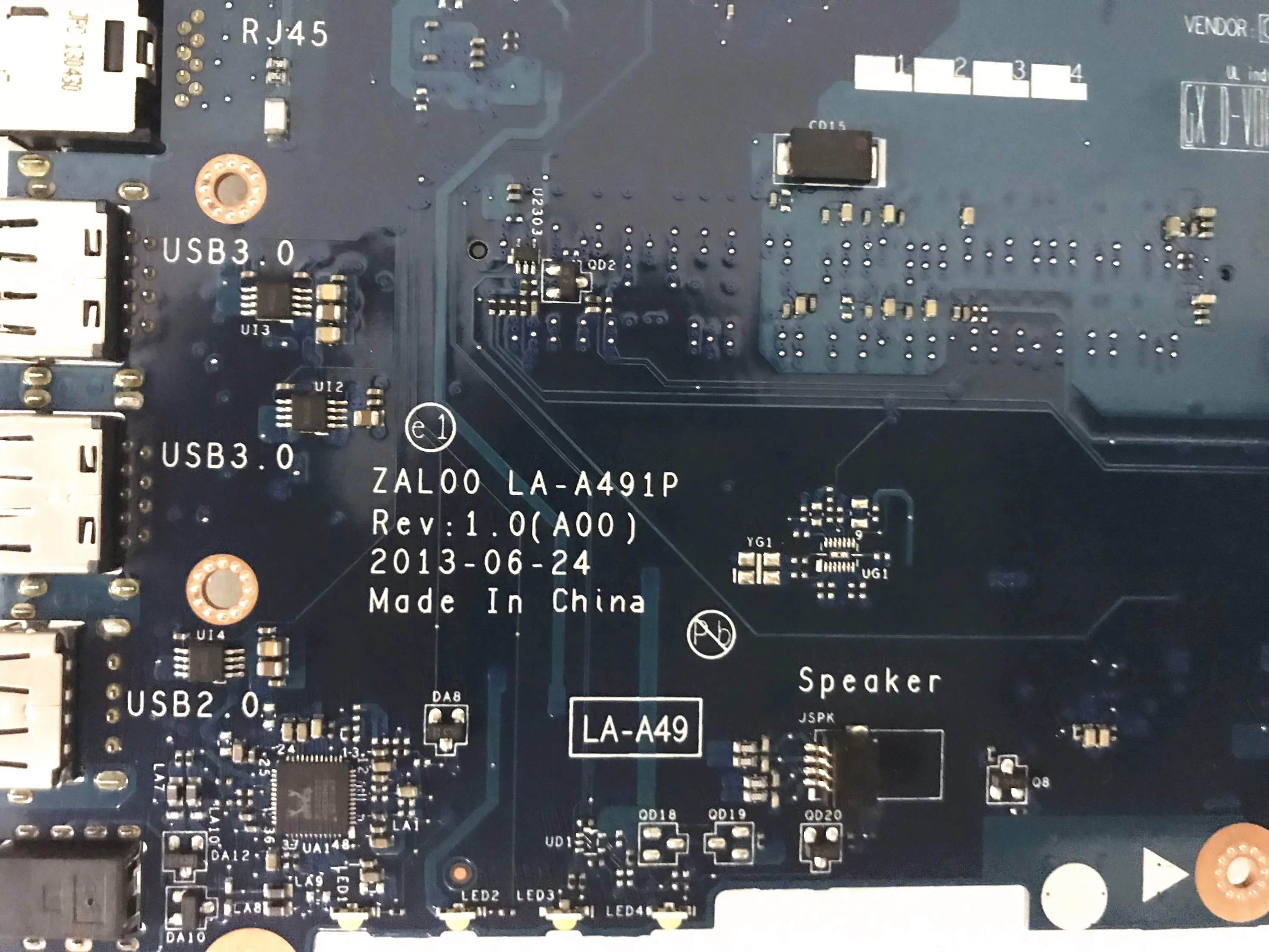 V3540 материнская плата ZAL00 LA-A491P I3-4010U DDR3L для Dell 3540 V3540 Материнская плата ноутбука протестированная работа