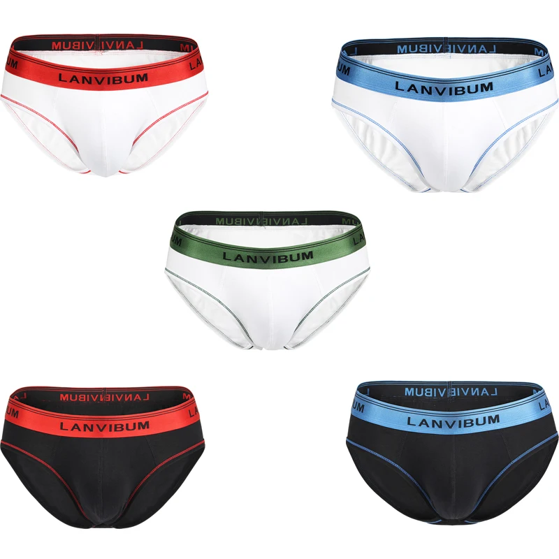 5 шт. сексуальные мужские трусы для бикини гей с мешочком пениса низкой талией