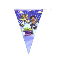 disney toy story theme 10pcslot kids birthday party 2 5m paper banners baby shower festival flag banner decoration supplies