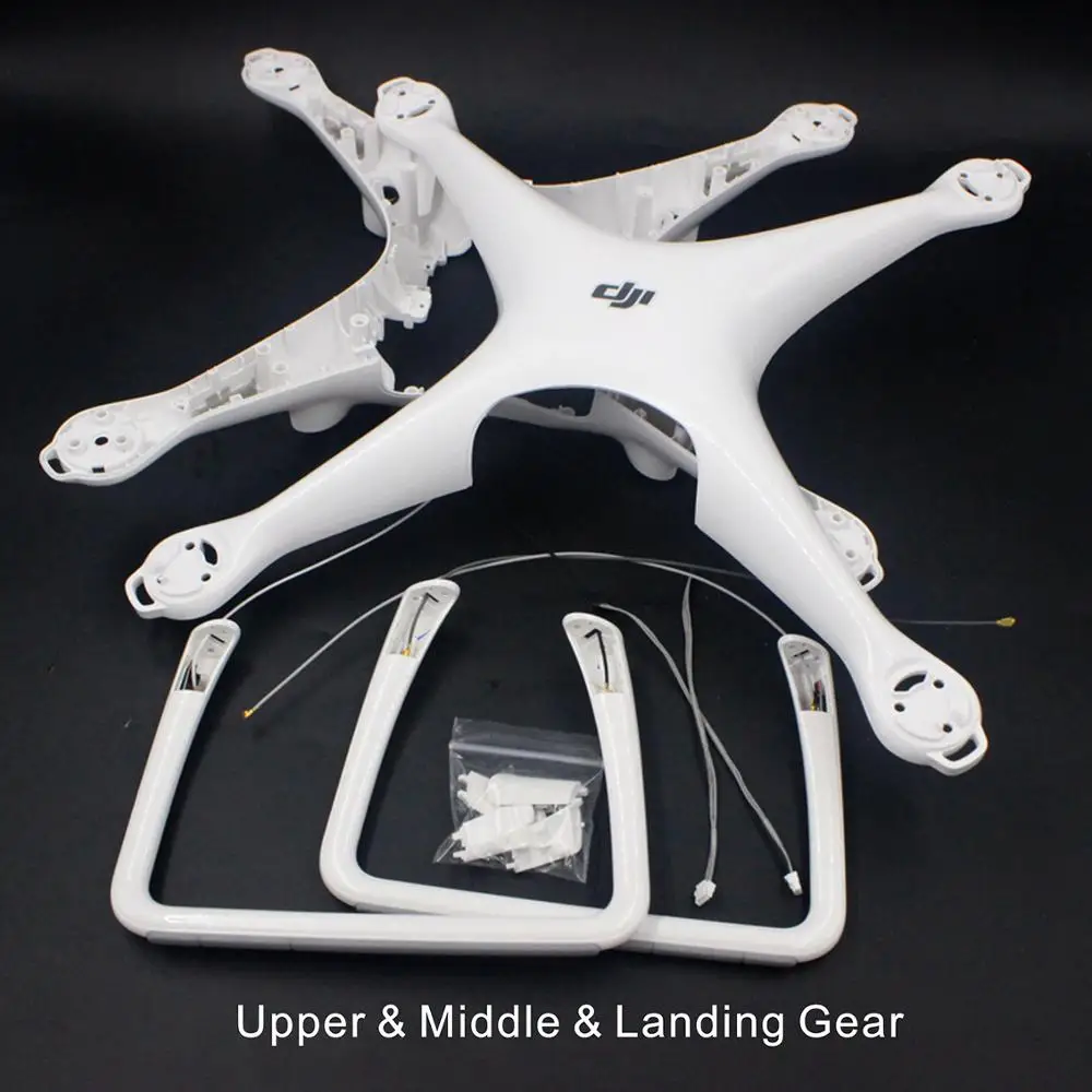 Оригинальные запасные части для DJI Phantom 4 корпус шасси верхняя средняя Нижняя