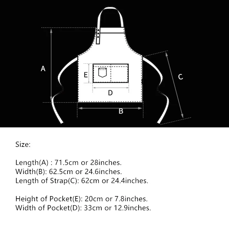 Бежевый и синий хлопковый фартук с нагрудником из полиэстера бариста официантка