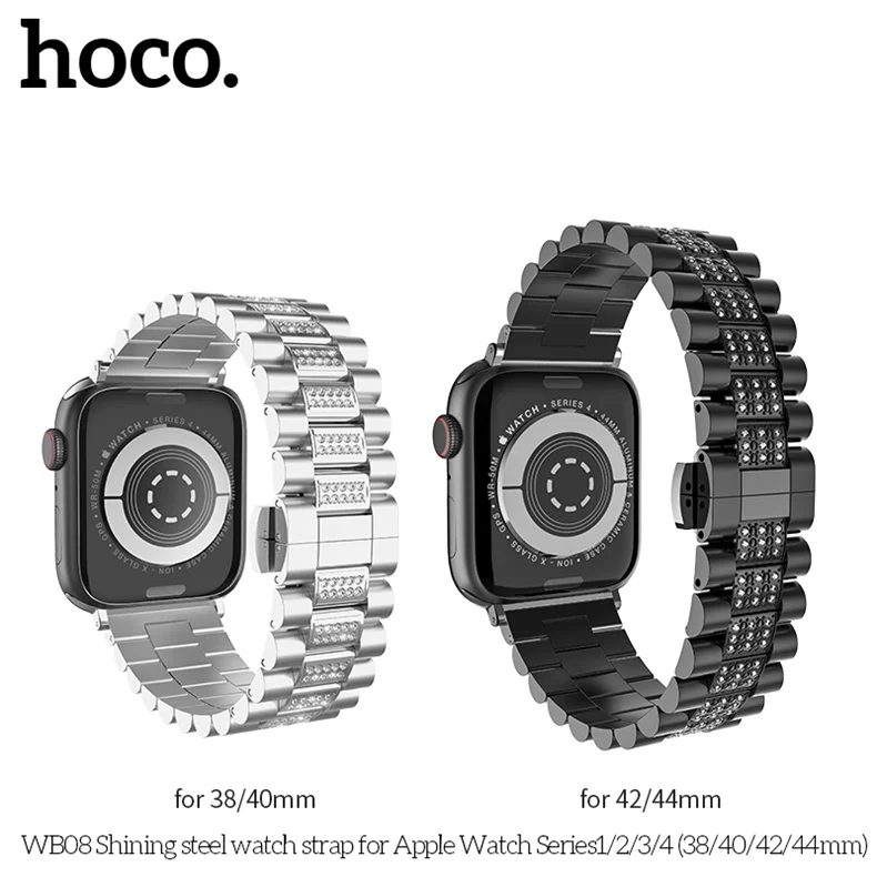 HOCO браслет стальной ремешок для Apple Watch 4 группа 44 мм 38 мм аксессуары для iwatch адаптеры для Pulseira Apple Watch ремешок серии 5 4