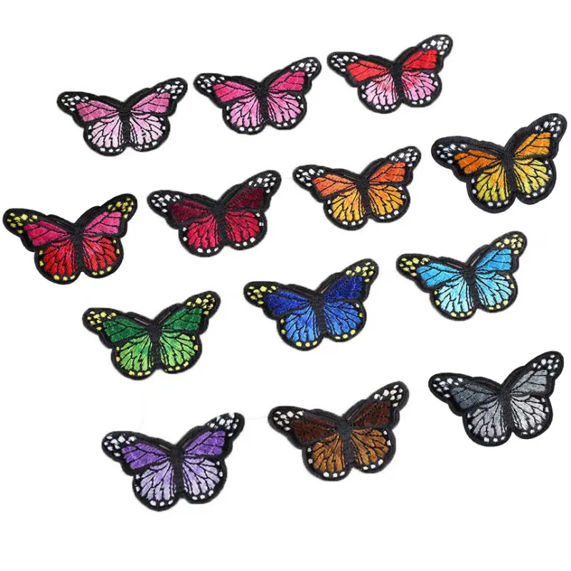 Сделай Сам Вышивка Бабочка пришивная нашивка вышитая ткань аппликация швейная