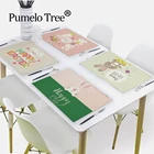 Пасхальные счастливые салфетки, чайное полотенце с мультяшным Кроликом, салфетка для стола, льняная хлопковая салфетка, чайная чашка, кухонная тканевая салфетка, салфетки