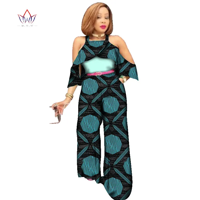 Женский комбинезон без рукавов BintaRealWax длинные брюки в африканском стиле с