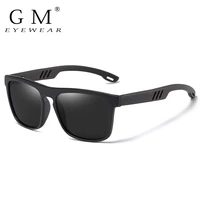 gm retro sports style polarized wooden sunglasses black driving outdoor square sunglasses brand for men and women for 5090
