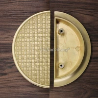 2pcs chinese style gold brass round cabinet handles drawer knobs kitchen handle retro furniture pulls hardware accessory gf505