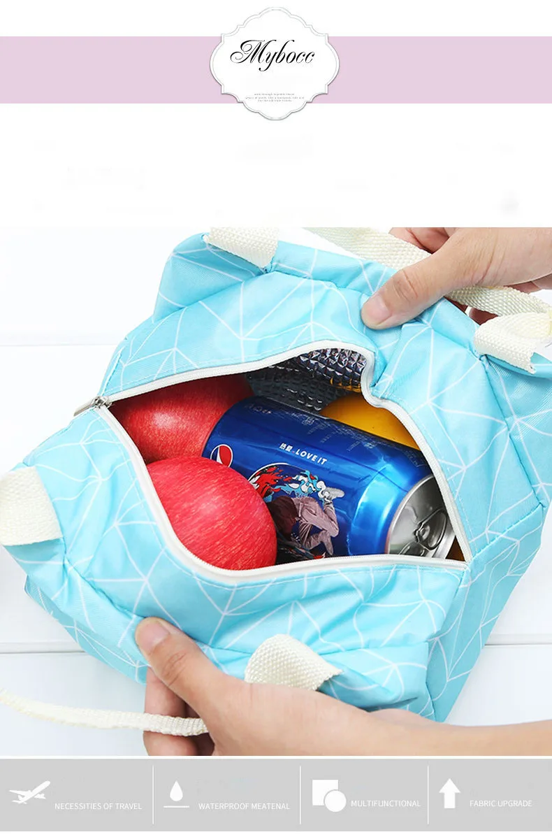 Новая портативная утолщенная сумка Bento, водонепроницаемая сумка, изолированная коробка для еды, для закусок, для путешествий, для пикника, сумка для хранения еды, сумка для женщин