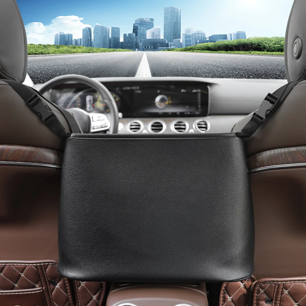 

Car Between Seat Organizer PU Leather Storage Bag Barrier of Backseat Pet Kids Car Accessories Backseat Protector Cover