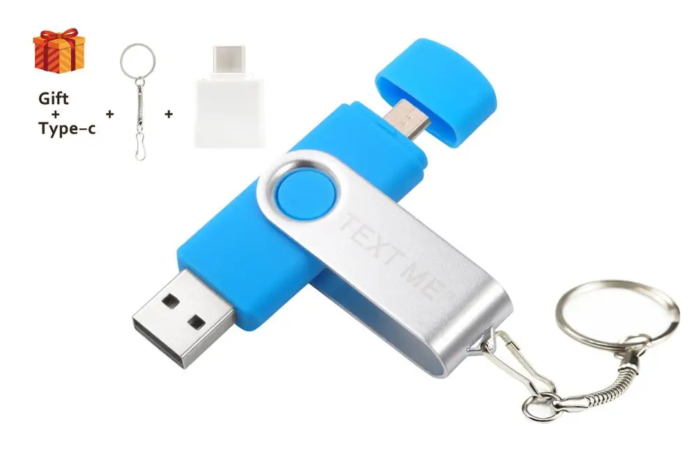 Вращающийся на 360 градусов OTG USB флеш накопитель cle 64G 2 0 для смартфонов 4G 8G 16G 32G micro