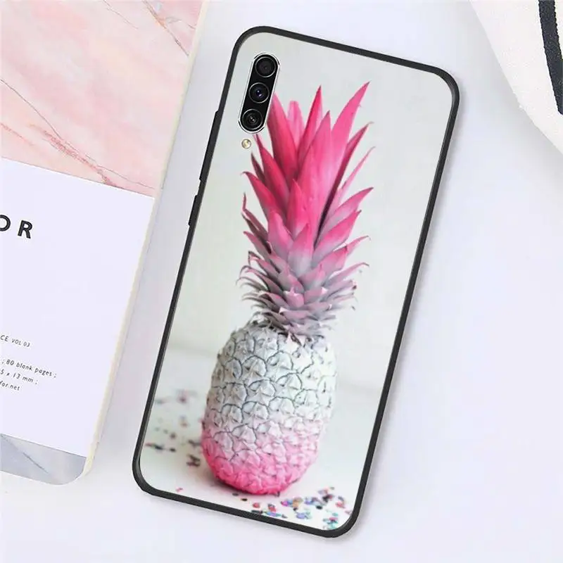 

Fruit Pink pineapple Phone Case For Samsung galaxy A S note 10 7 9 20 30 31 40 50 51 71 21 s ultra