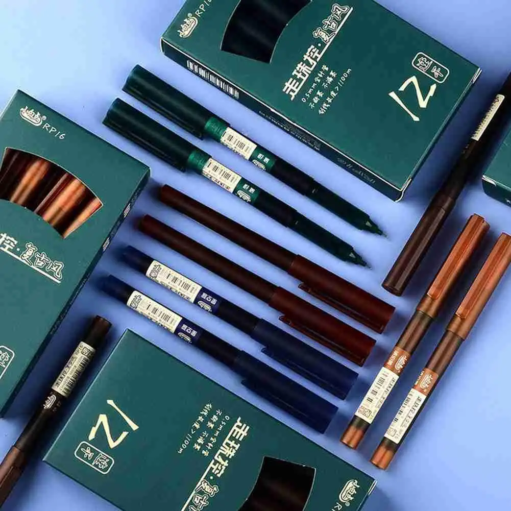 

1Pcs Gel Pen Straight Liquid Roller Ballpoint Pens Stationery Accessories Signature School Supplies Hot Writing Sale Office L5Z9